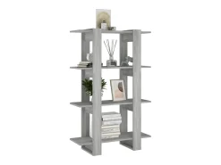 Estante/divisória 80x30x123,5 cm cor sonoma cinza PT492209