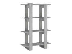 Estante/divisória 80x30x123,5 cm cor sonoma cinza PT492209