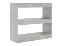 Estante/divisória 80x30x72 cm cor cinzento cimento PT584945
