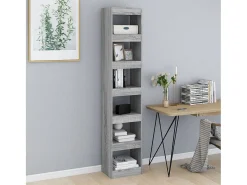 Estante/divisória 40x30x198 cm cor sonoma cinza PT990768