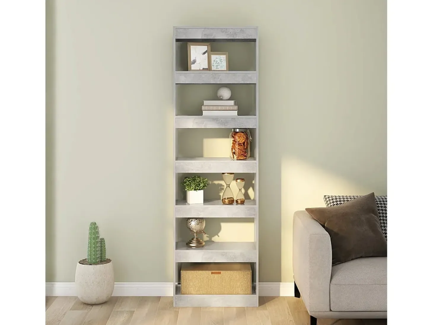 Estante/divisória 60x30x198 cm cor cinzento cimento PT716803