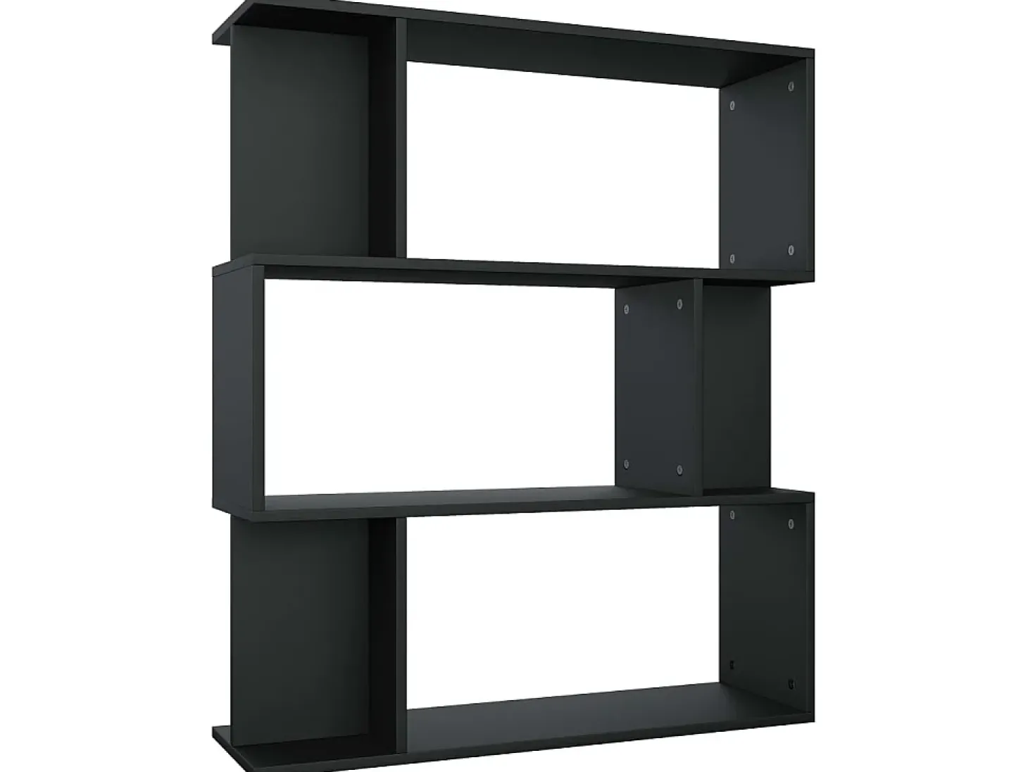 Estante/divisória 80x24x96 cm derivados de madeira preto PT293044