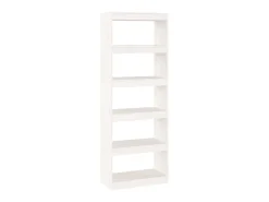 Estante/divisória 60x30x167,5 cm madeira de pinho maciça branco PT660050