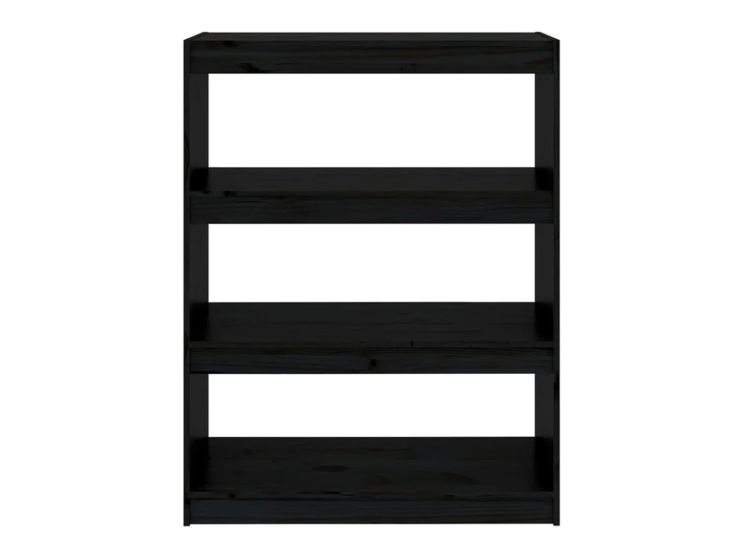 Estante/divisória 80x30x103,5 cm madeira pinho maciça preto PT725041