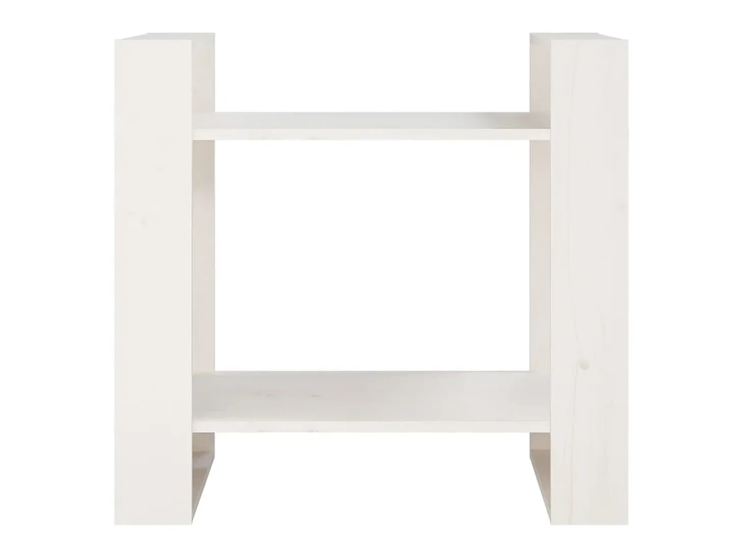 Estante/divisória 60x35x57 cm madeira de pinho maciça branco PT236009