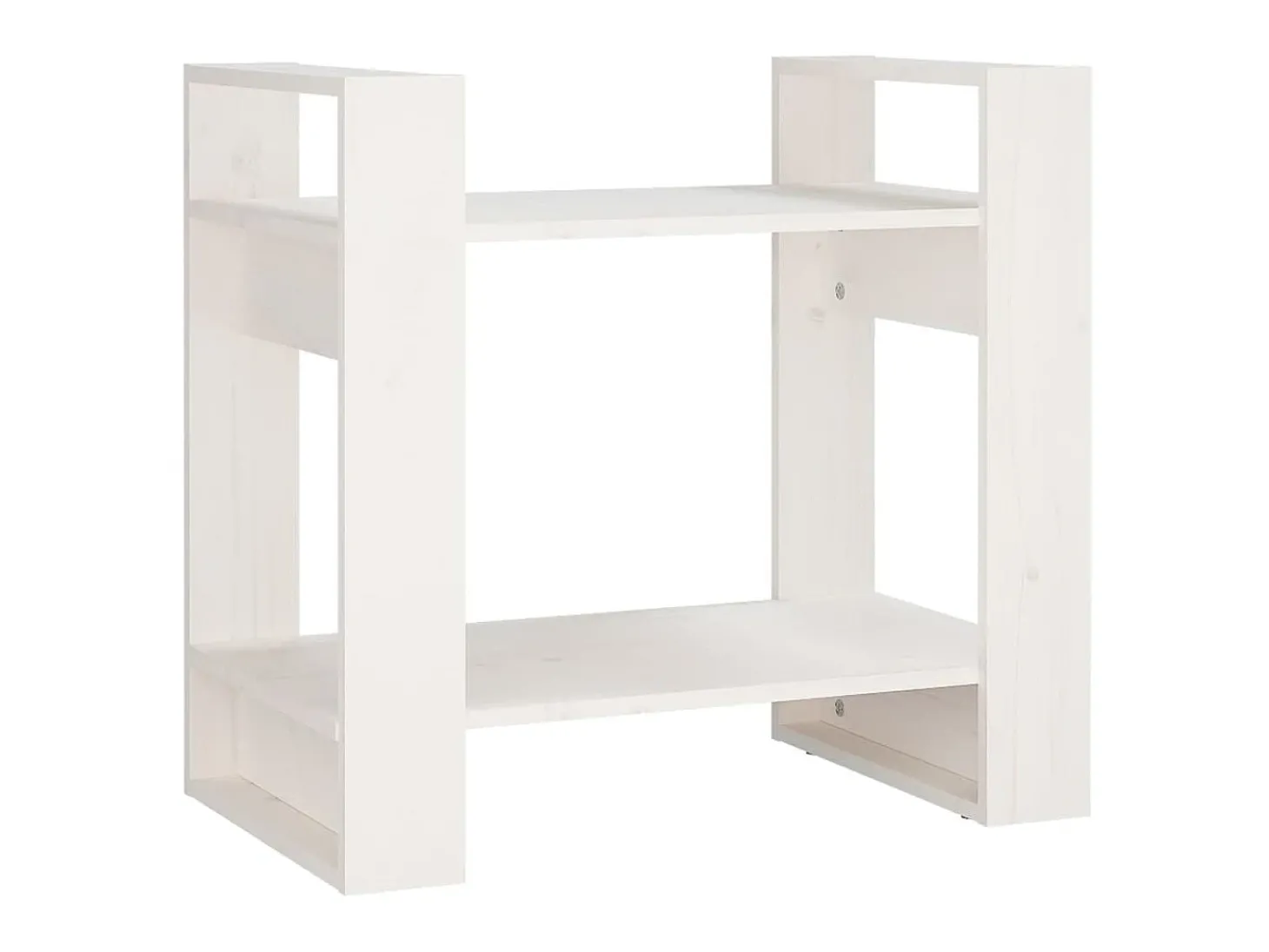 Estante/divisória 60x35x57 cm madeira de pinho maciça branco PT236009