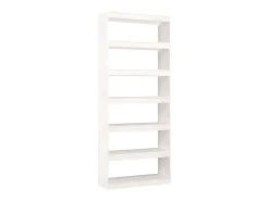 Estante/divisória 80x30x199,5 cm madeira de pinho maciça branco PT939165