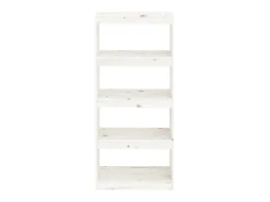 Estante/divisória 60x30x135,5 cm madeira de pinho maciça branco PT128576