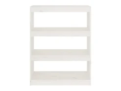Estante/divisória 80x30x103,5 cm madeira de pinho maciça branco PT557420