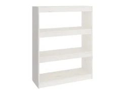 Estante/divisória 80x30x103,5 cm madeira de pinho maciça branco PT557420