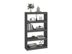 Estante/divisória 80x30x135,5 cm madeira pinho maciça cinzento PT555356