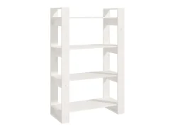 Estante/divisória 80x35x125 cm madeira de pinho maciça branco PT509354