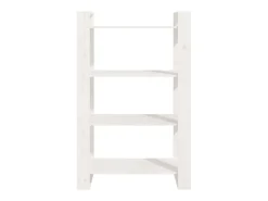 Estante/divisória 80x35x125 cm madeira de pinho maciça branco PT509354