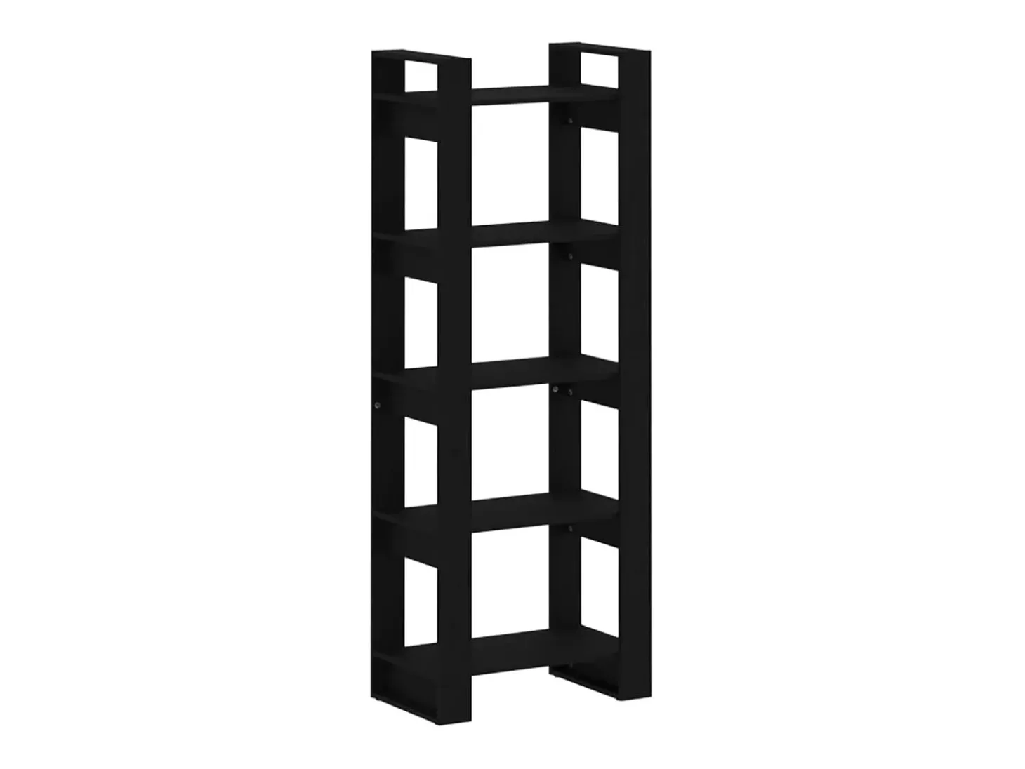 Estante/divisória 60x35x160 cm madeira maciça preto PT497436