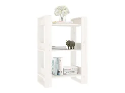 Estante/divisória 60x35x91 cm madeira de pinho maciça branco PT118321