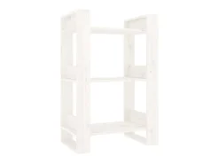 Estante/divisória 60x35x91 cm madeira de pinho maciça branco PT118321