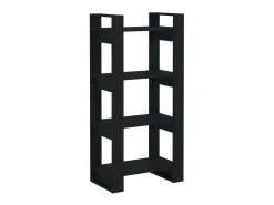Estante/divisória 60x35x125 cm madeira maciça preto PT620613
