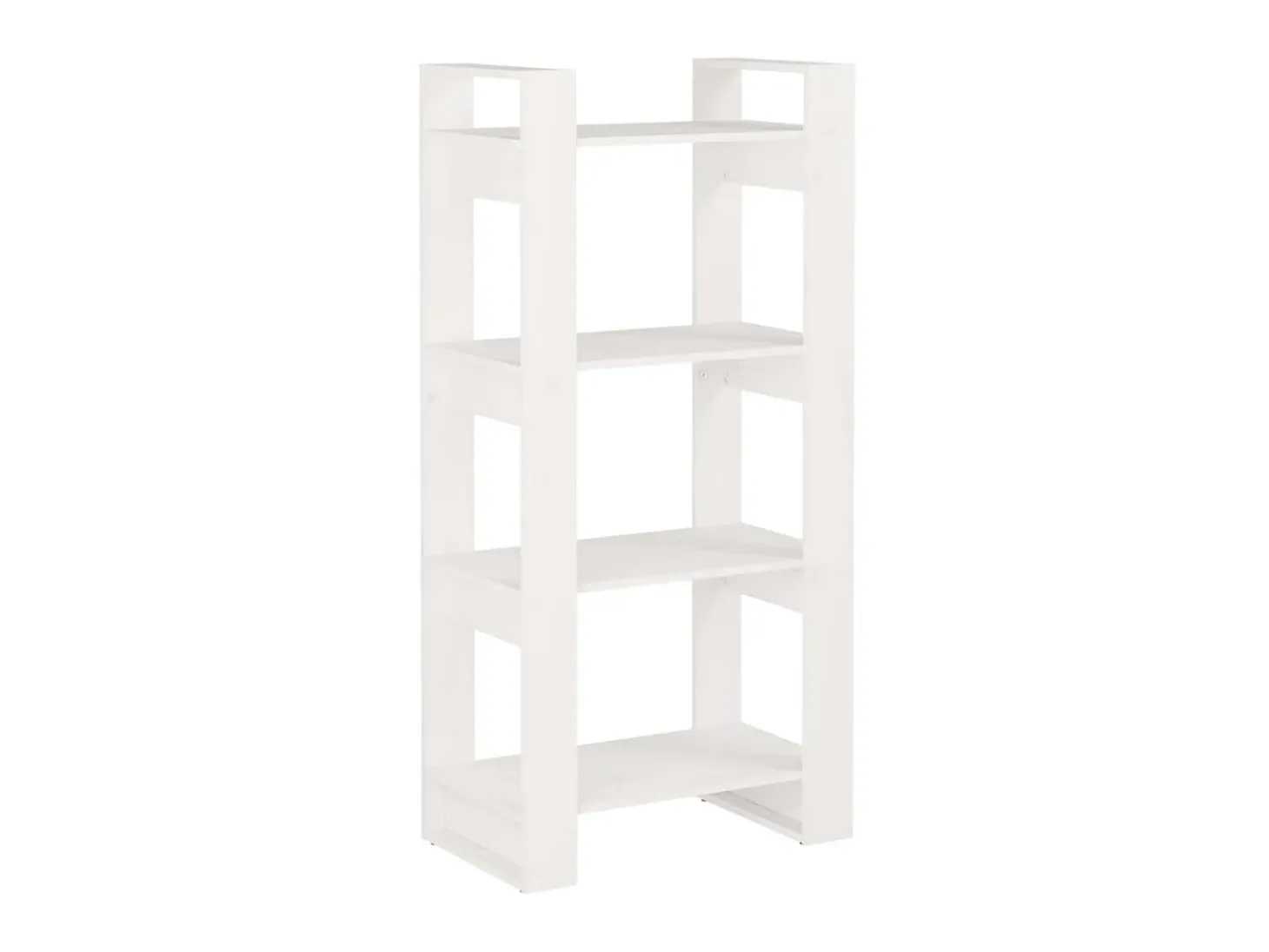 Estante/divisória 60x35x125 cm madeira maciça branco PT708332