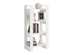 Estante/divisória 60x35x125 cm madeira maciça branco PT708332