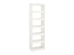 Estante/divisória 60x30x199,5 cm madeira de pinho maciça branco PT410040