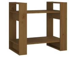 Estante/divisória 60x35x57 cm madeira maciça castanho mel PT561502