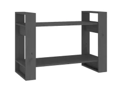 Estante/divisória 80x35x56,5 cm pinho maciço cinzento PT727072