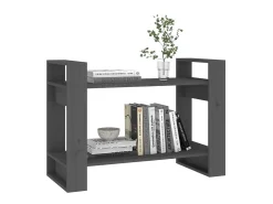 Estante/divisória 80x35x56,5 cm pinho maciço cinzento PT727072