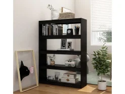 Estante/divisória 100x30x135,5 cm pinho maciço preto PT756522
