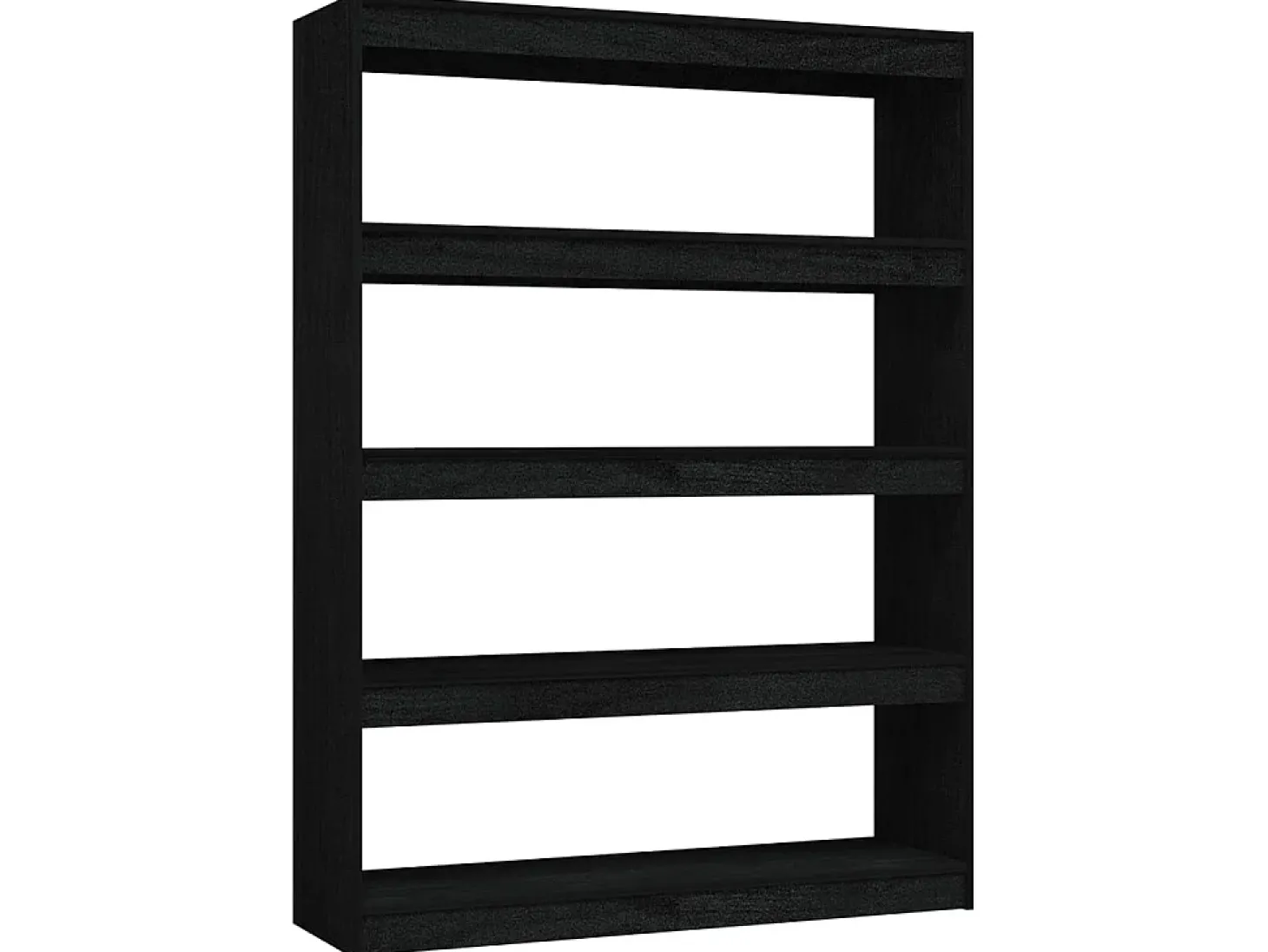 Estante/divisória 100x30x135,5 cm pinho maciço preto PT756522