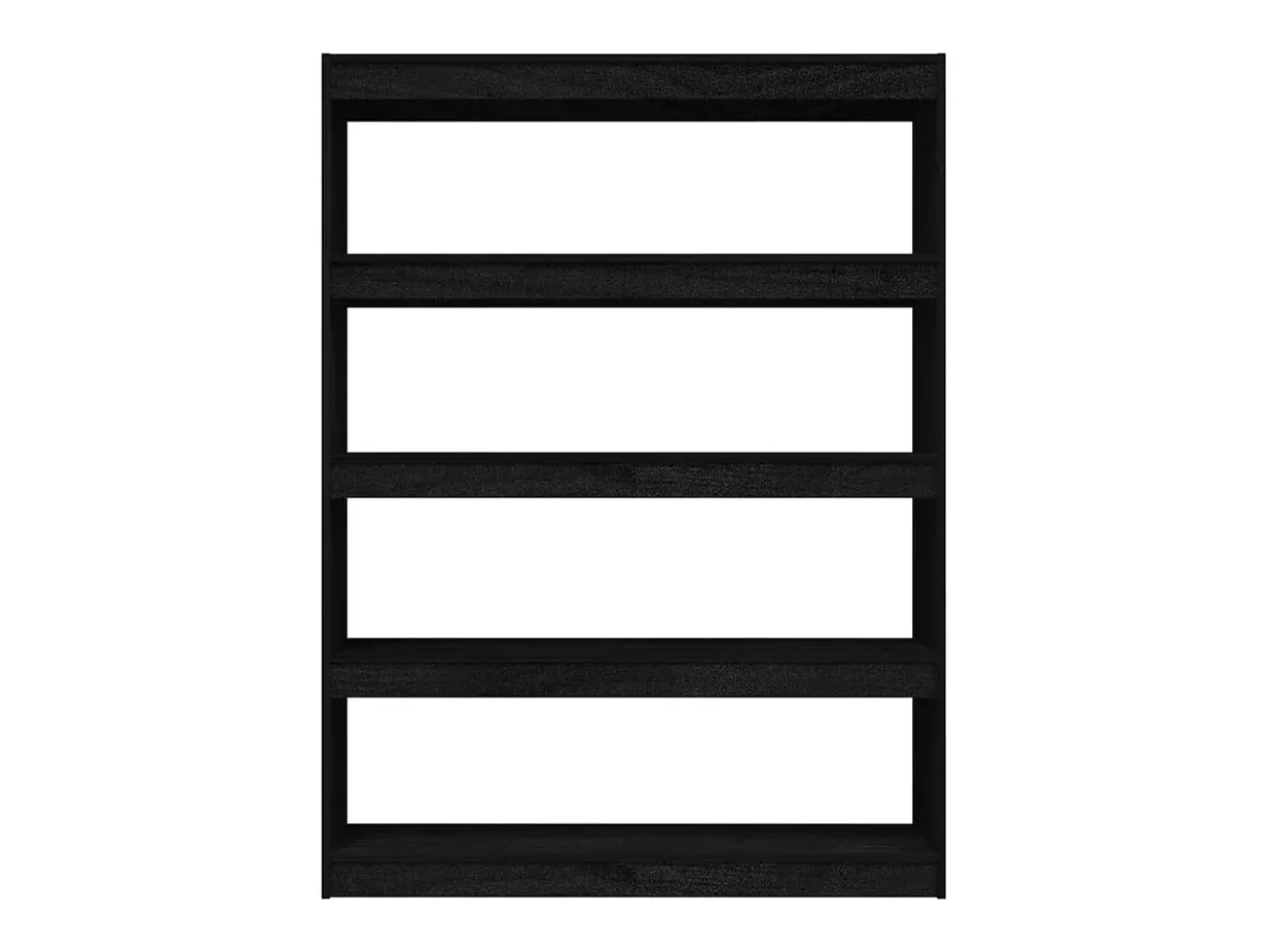 Estante/divisória 100x30x135,5 cm pinho maciço preto PT756522