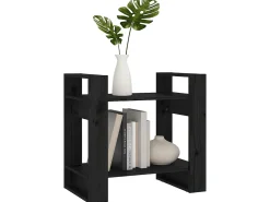 Estante/divisória 60x35x57 cm pinho maciço preto PT574512