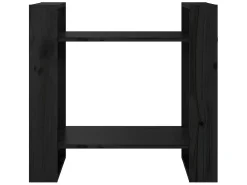 Estante/divisória 60x35x57 cm pinho maciço preto PT574512