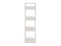 Estante/divisória 41x35x125 cm pinho maciço branco PT428372