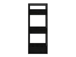 Estante/divisória 41x35x91 cm pinho maciço preto PT805625