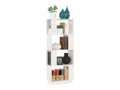 Estante/divisória 51x25x132 cm pinho maciço branco PT949524