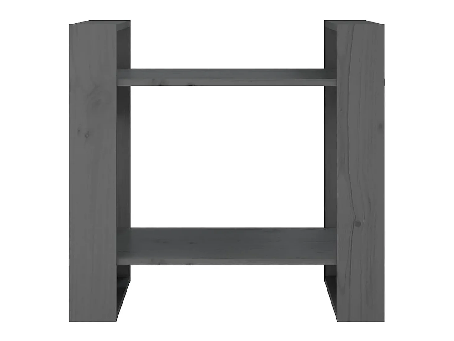 Estante/divisória 60x35x57 cm pinho maciço cinzento PT241068