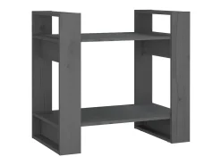 Estante/divisória 60x35x57 cm pinho maciço cinzento PT241068