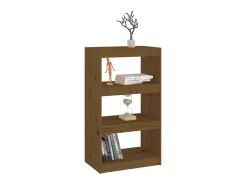 Estante/divisória 60x30x103,5 cm pinho maciço castanho mel PT871499