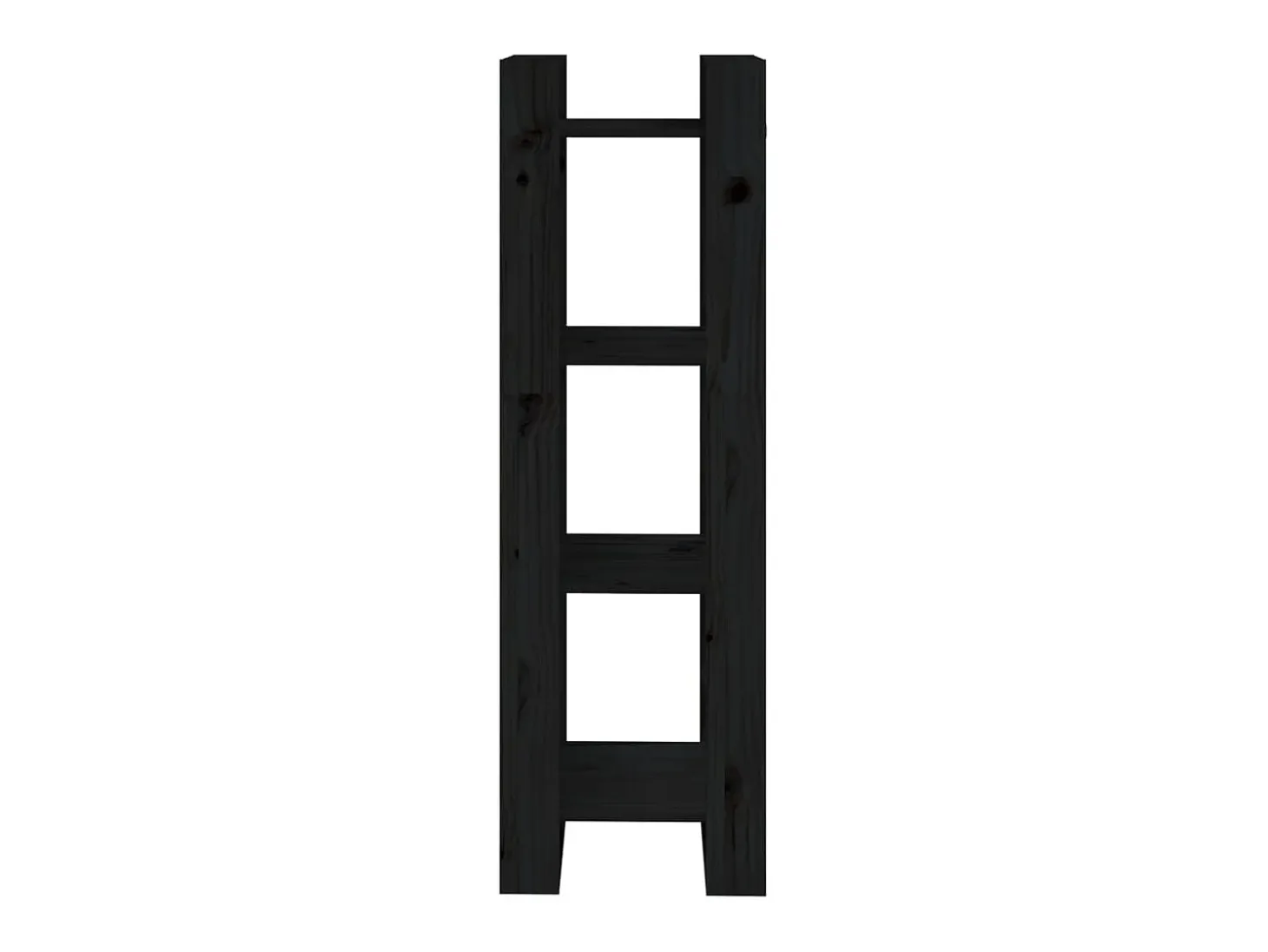 Estante/divisória 41x35x125 cm pinho maciço preto PT609837