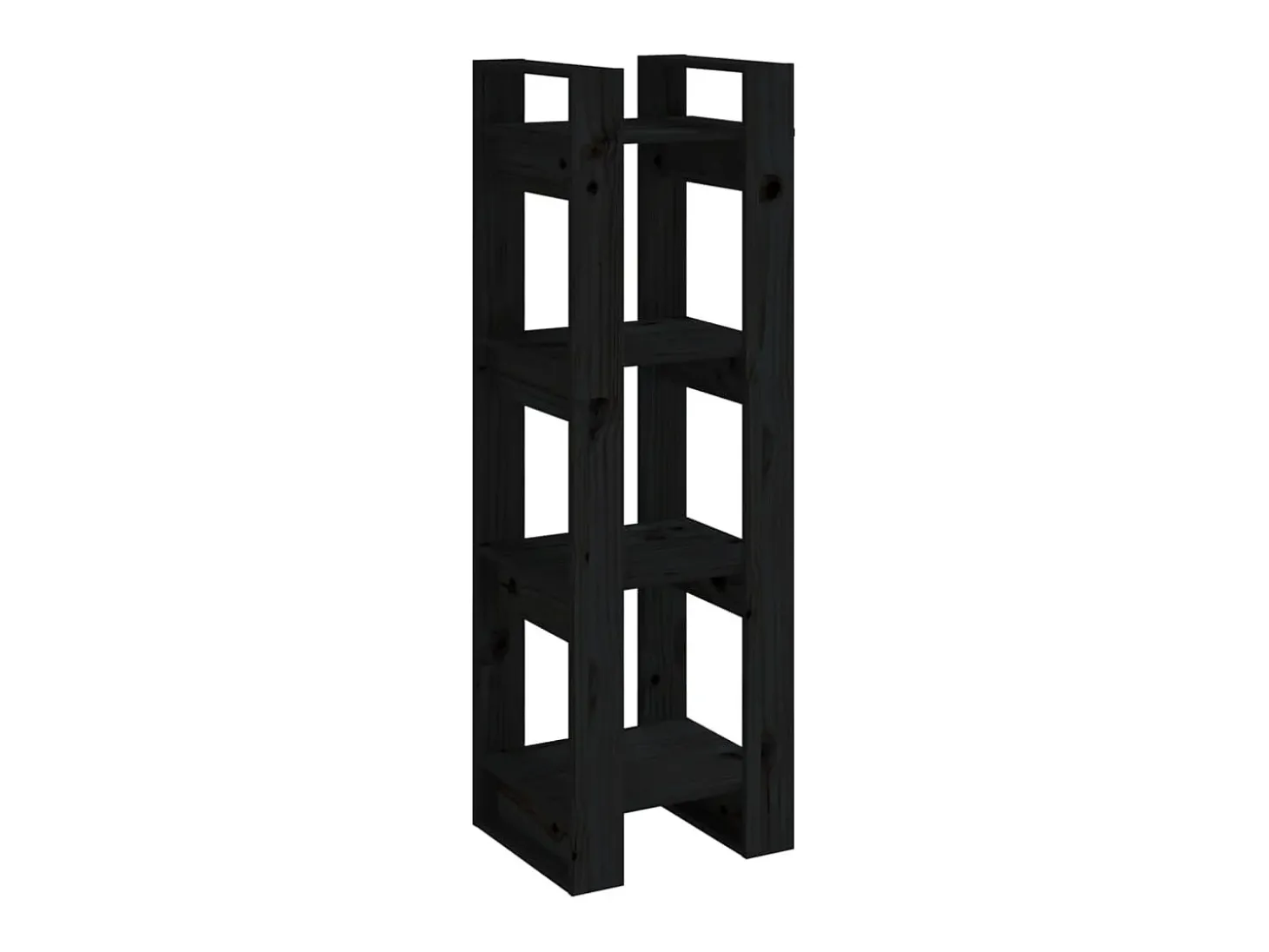 Estante/divisória 41x35x125 cm pinho maciço preto PT609837