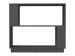 Estante/divisória 80x25x70 cm pinho maciço cinza PT518169