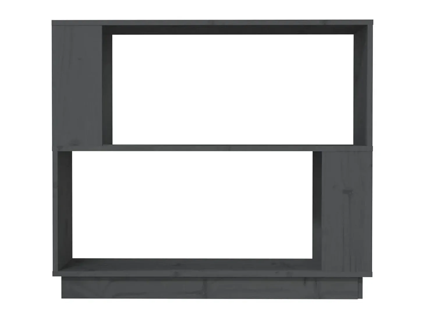 Estante/divisória 80x25x70 cm pinho maciço cinza PT518169