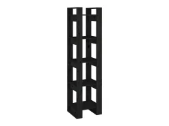 Estante/divisória 41x35x160 cm pinho maciço preto PT295535