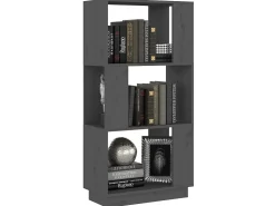 Estante/divisória 51x25x101 cm pinho maciço cinza PT253961