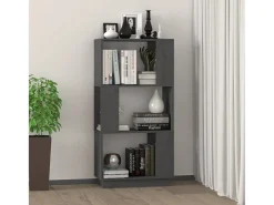 Estante/divisória 51x25x101 cm pinho maciço cinza PT253961