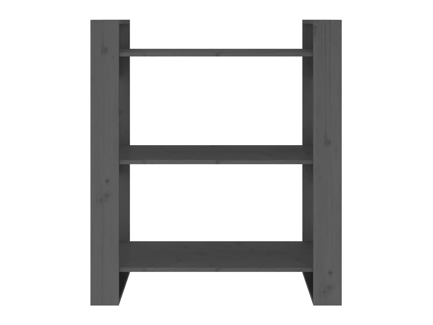 Estante/divisória 80x35x91 cm pinho maciço cinzento PT647960