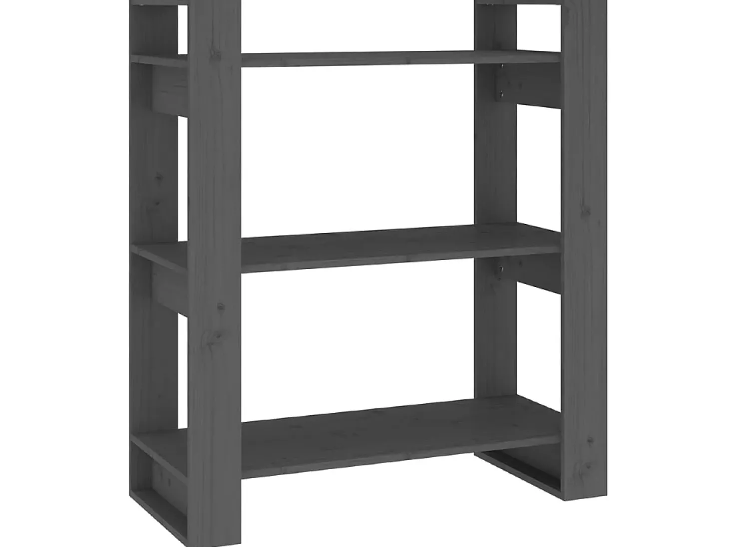 Estante/divisória 80x35x91 cm pinho maciço cinzento PT647960