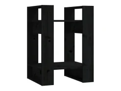 Estante/divisória 41x35x57 cm pinho maciço preto PT501201