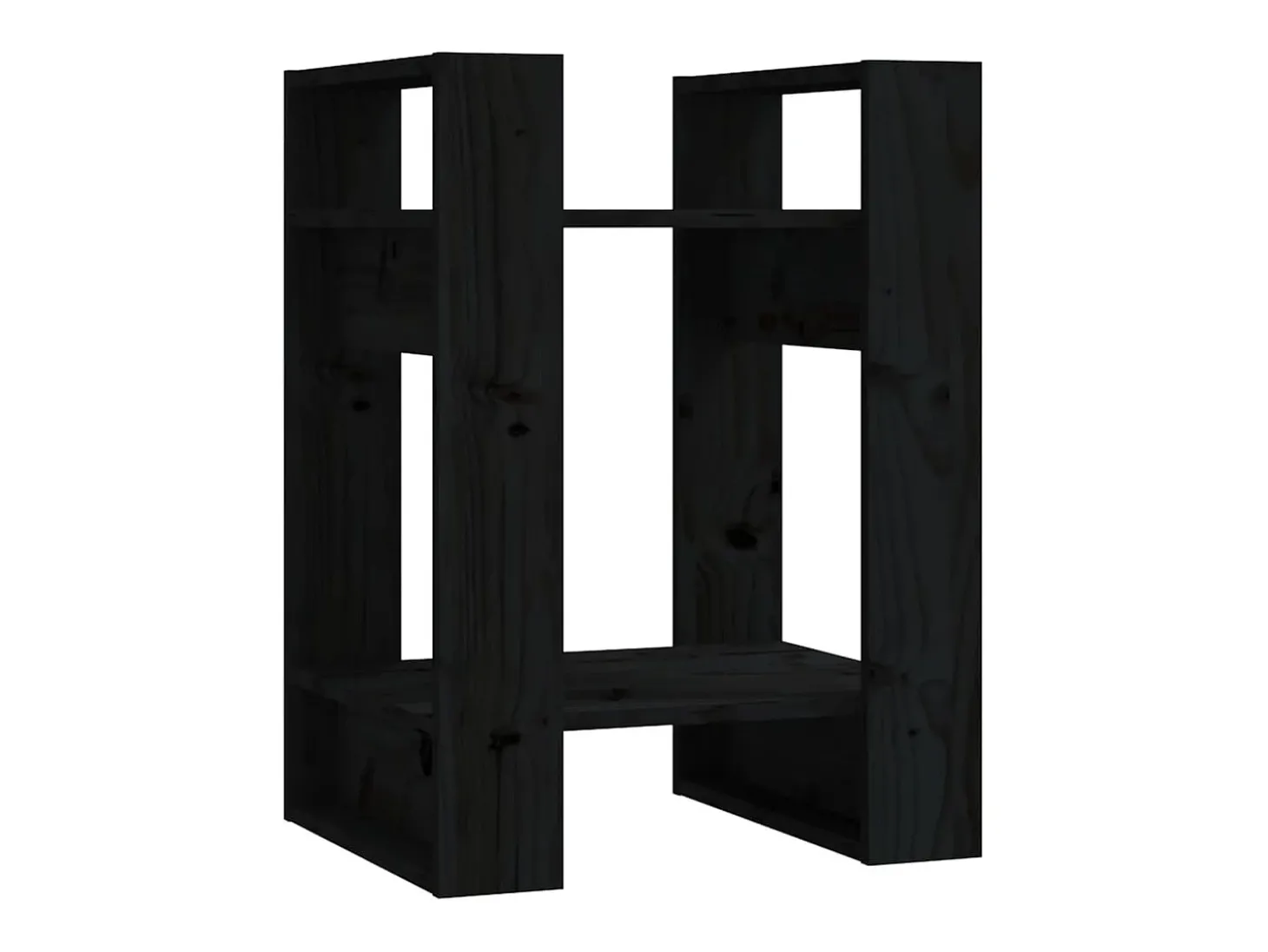 Estante/divisória 41x35x57 cm pinho maciço preto PT501201
