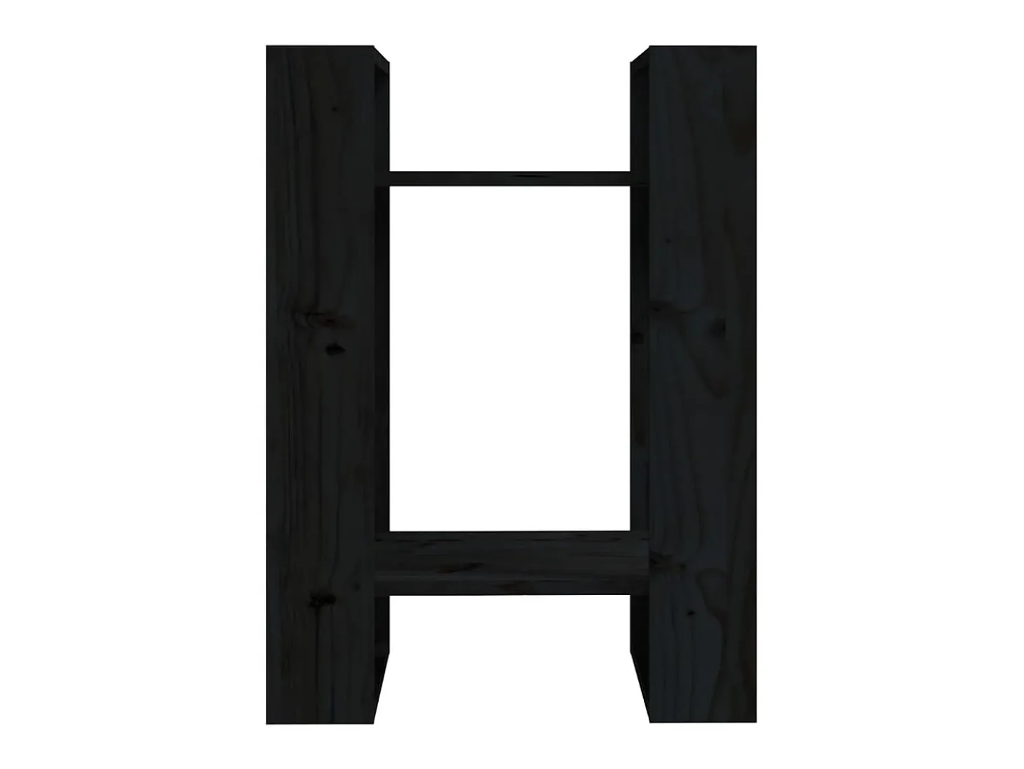 Estante/divisória 41x35x57 cm pinho maciço preto PT501201